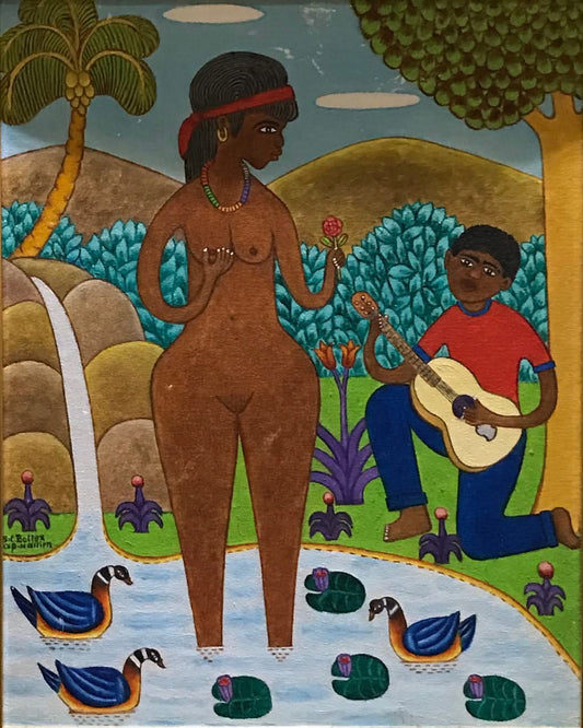 Seymour Bottex 20"x16" Naked Serenade Oil on Masonite #1GSN-MIA