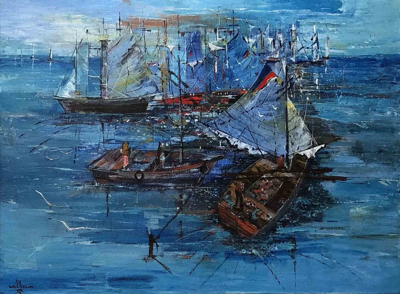 Johnny Valbrun (II) (Dcd 2005) 18"x24" Marine Acrylic on Canvas #MLB