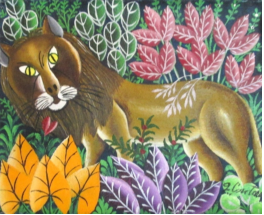 Gabriel Coutard 8"x10" The Lion 2017 Acrylic on Canvas #J9-HA