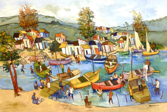 Georges Desarmes 40"x60" Marina Oil on Canvas #1306GN-HA