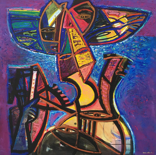 Philippe Dodard 48"x48" Untitled 2014 Acrylic on Canvas #1702GN-HA