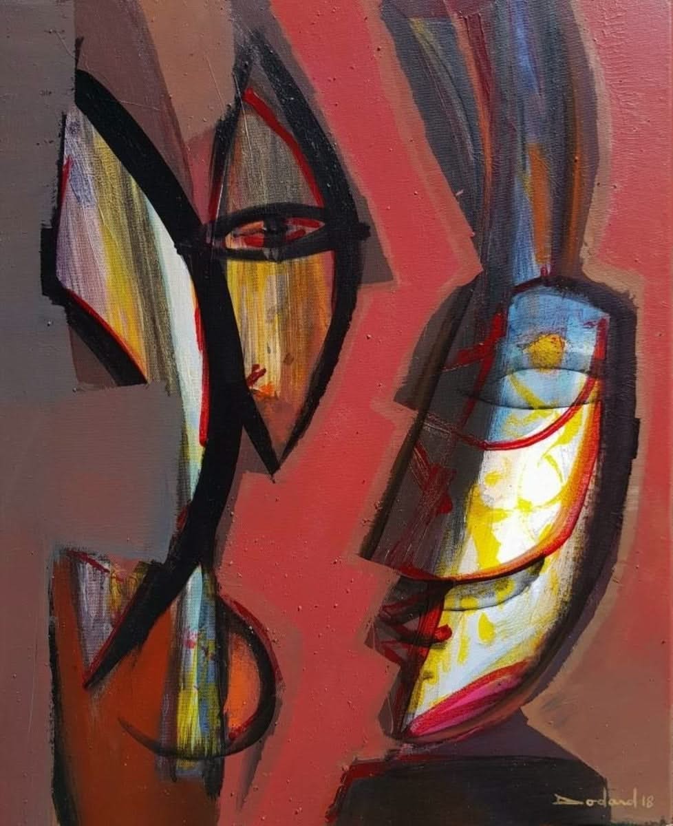 Philippe Dodard 24"x20" Untitled 2018 Acrylic on Canvas #J21-HA