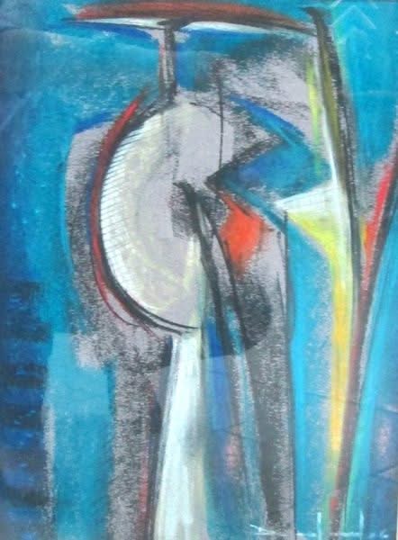 Philippe Dodard 12"x9" Untitled Acrylic on Paper #J8-HA