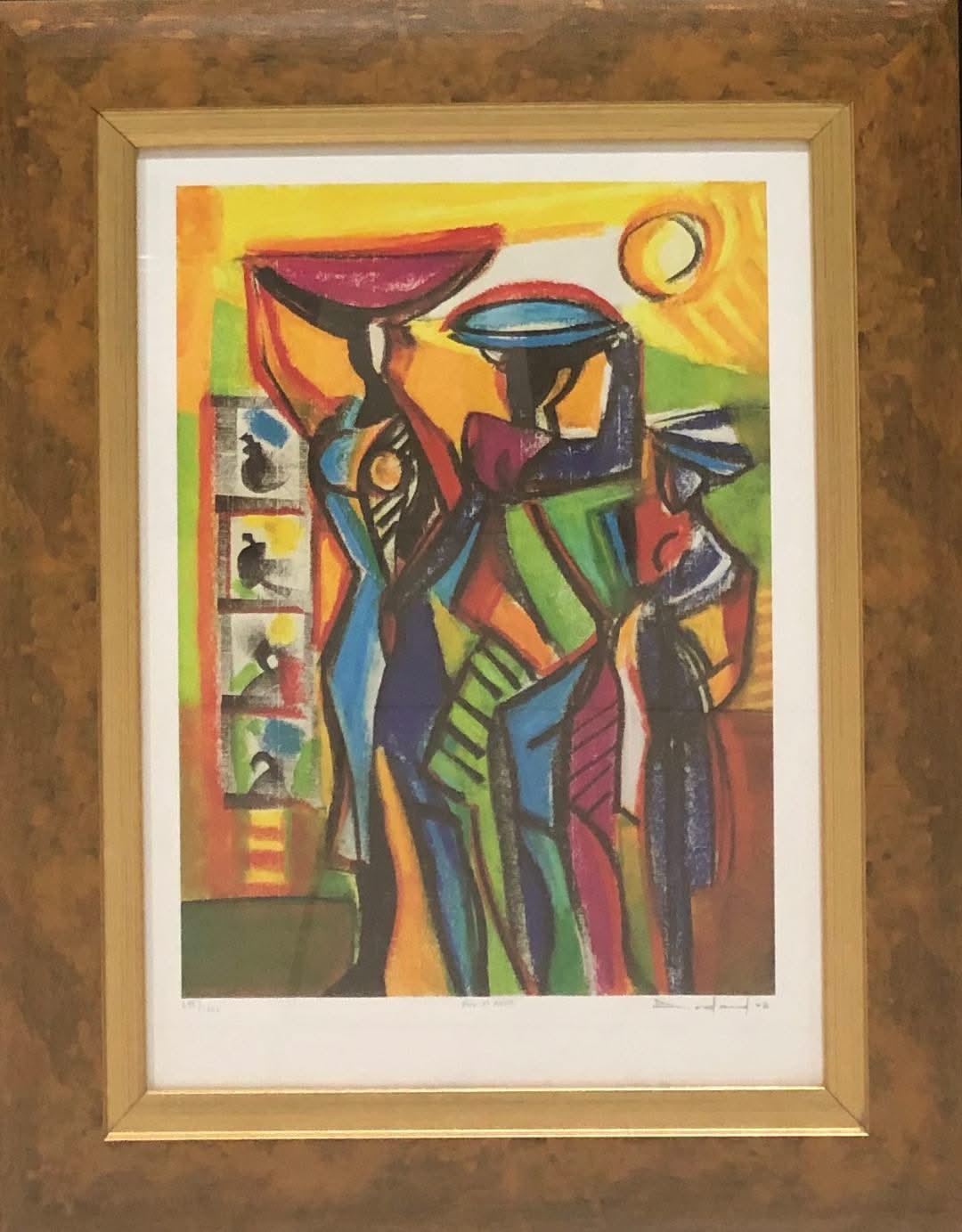 Philippe Dodard 11 ¾" x16 ¼" "Etre et Avoir"/To Be & To Have  Silkscreen Signed & Limited Edition On Paper Framed Under Glass #2FC