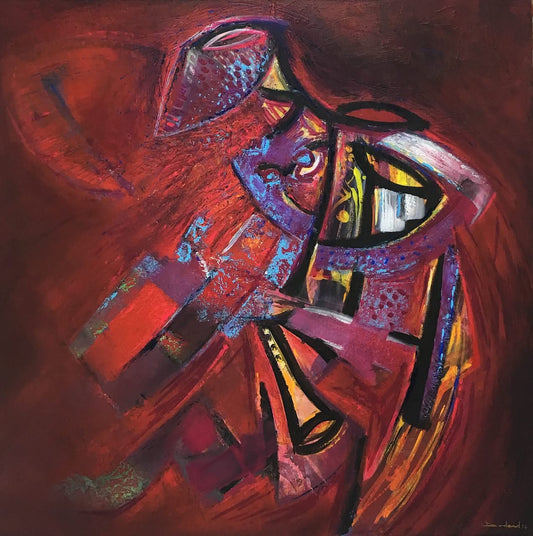 Philippe Dodard 48"x48" Untitled 2017 Acrylic on Canvas #1700GN-HA