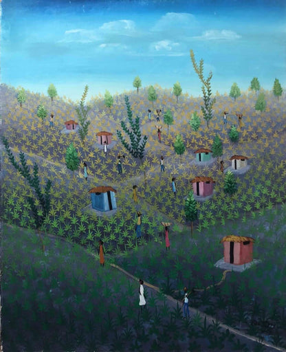 AIDA Dostaly 20"x16" Rural Scene c1980 Oil on Canvas  #5-2-95MFN