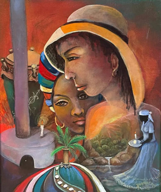 Emmanuel Dostaly 24"x20" The Marassas Acrylic on Canvas #1HL