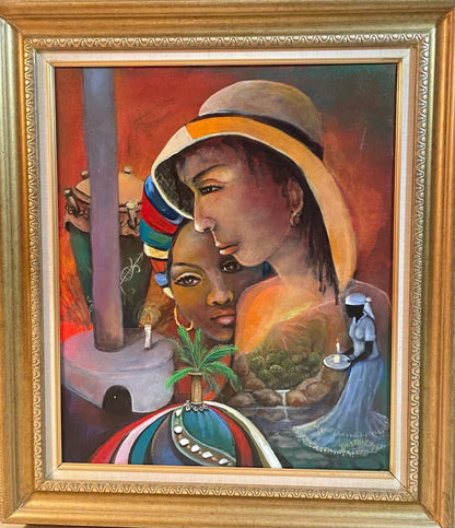 Emmanuel Dostaly 24"x20" The Marassas Acrylic on Canvas #1HL