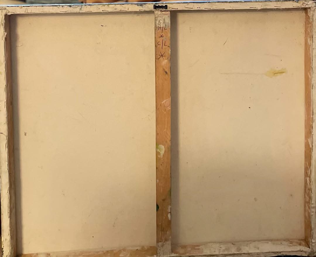 Abner Dubic 20&quot;x24&quot; Village Oil on Canvas Hand-Painted Sides #1HL