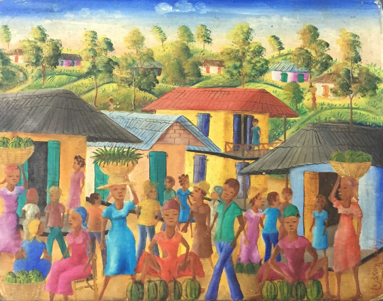 Ossey Dubic  8"x10" Rural Scene Oil on Hardboard #5-3-96GN-HA