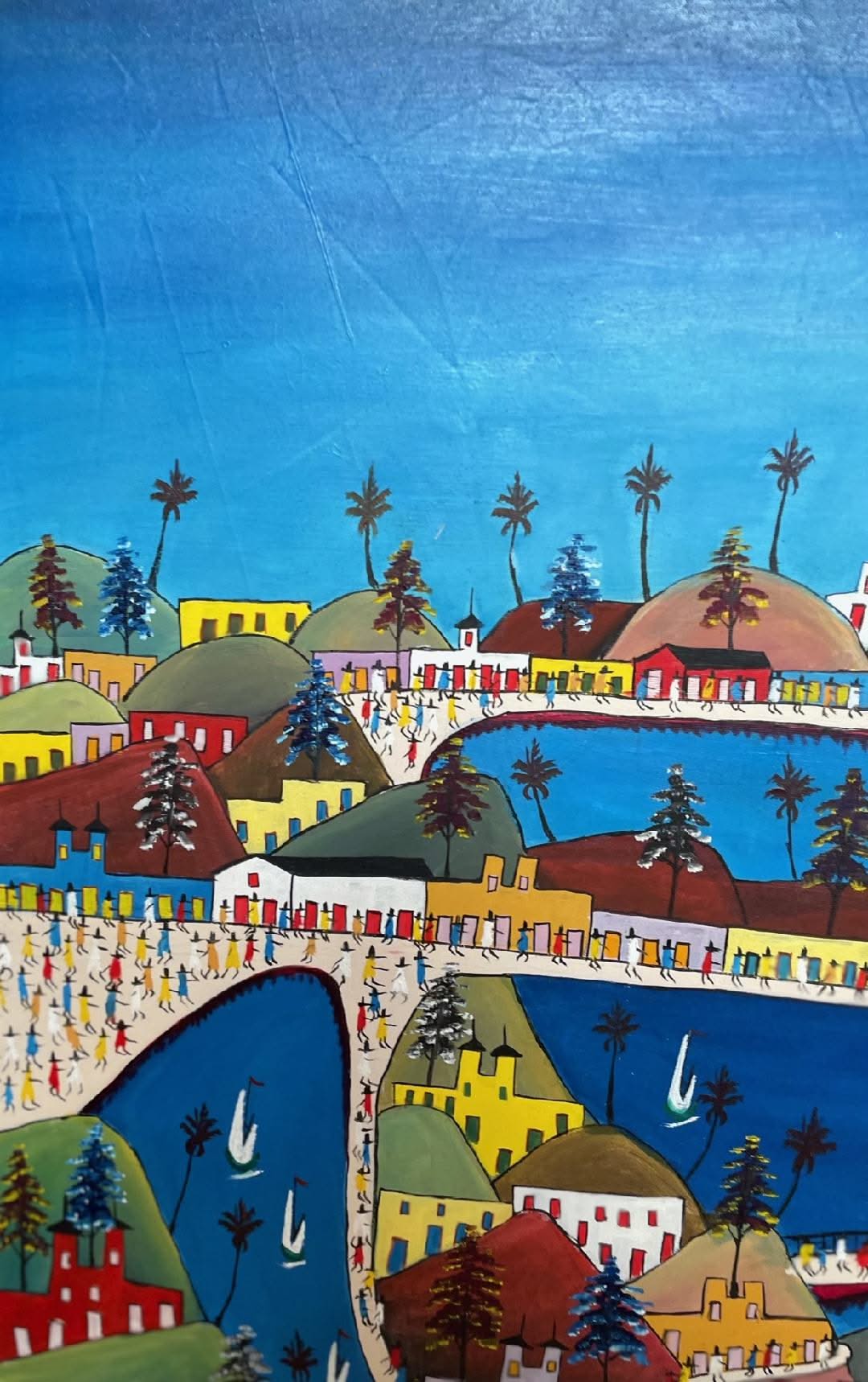 Prefete Duffaut (1923-2012) 30"x40" Imaginary City 1981  Oil on Canvas #1MFN