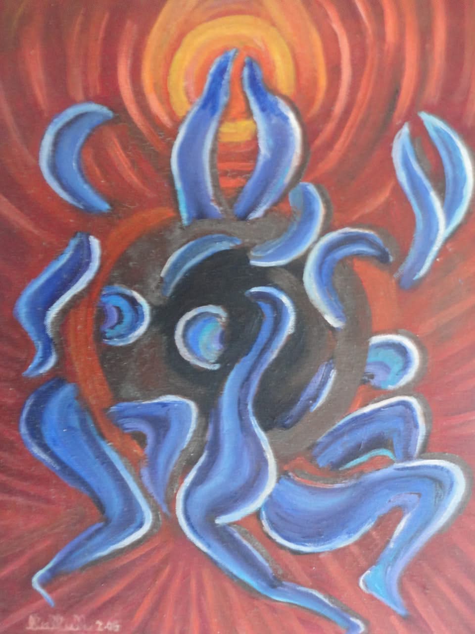 Micheline Dusseck 18.5" x 13" Dancers Oil On Canvas #9CMD