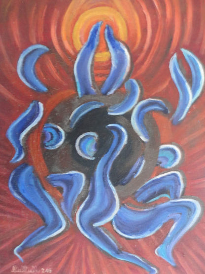 Micheline Dusseck 18.5" x 13" Dancers Oil On Canvas #9CMD