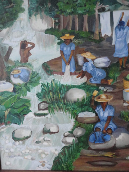 Micheline Dusseck 28.5" x 24" The River Oil On Canvas #2CMD