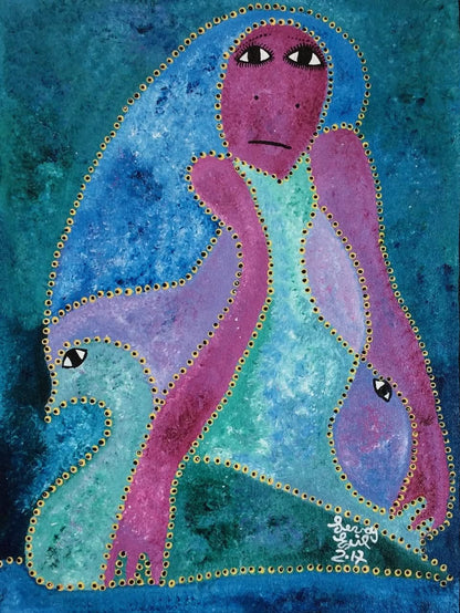 Levoy Exil 16"x12" Spirit 2017 Acrylic on  Canvas #7MFN