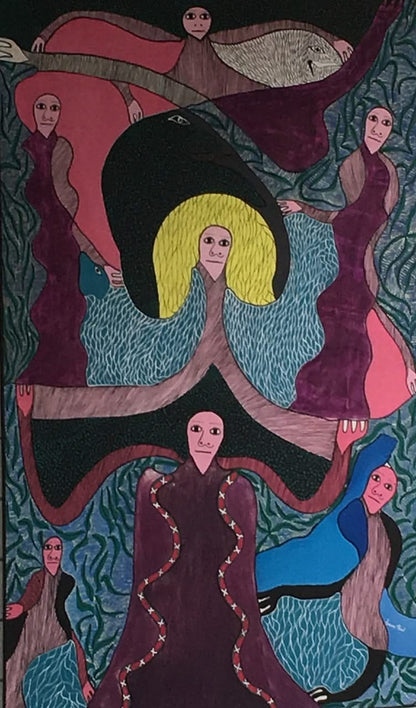 Levoy Exil 43"x72" Loas Acrylic on Canvas #9387GN-HA