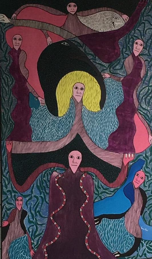 Levoy Exil 43"x72" Loas Acrylic on Canvas #9387GN-HA