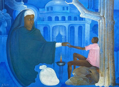 Celestin Faustin (1948-1981) 24"x32" A Beautiful Dream 1980 Oil on Canvas Painting #1-3-96GN-HA