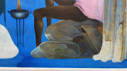 Celestin Faustin (1948-1981) 24"x32" A Beautiful Dream 1980 Oil on Canvas Painting #1-3-96GN-HA