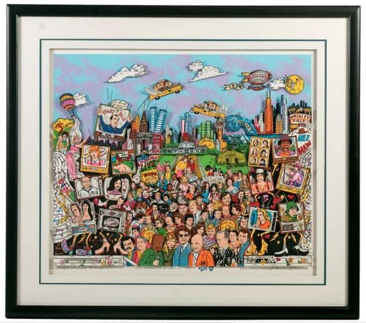 Charles Fazzino 26.5"x31.5" 1994 "Remembering 70s T.V" Mixed Media 3-D Graphic Art #1JN-MIA- Price Upon Request