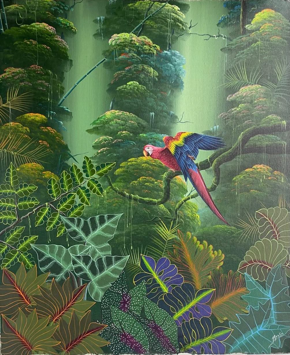 Jacques Geslin 20"x24" Paradise Oil on Canvas #2070GN-HA