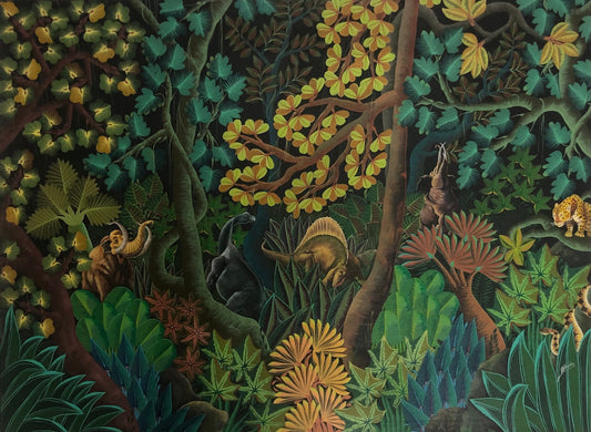 Jacques Geslin 36"x48" Tropical Forest Oil on Canvas #96-3-96-HA