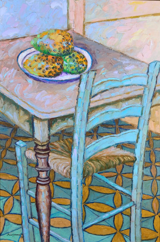 Eric Girault 36"x24"  1993 "Caribbean Flavor" Oil on Canvas #22EG