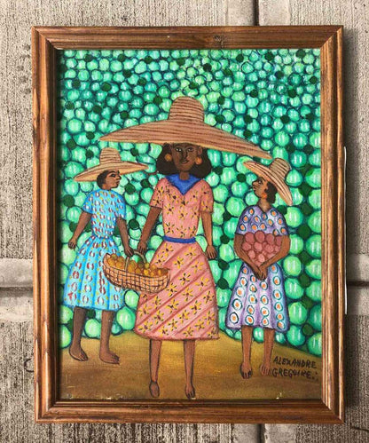 Alexandre Gregoire (1922-2001) 16"x12" Three Ladies Oil on Canvas #18-2-95MFN