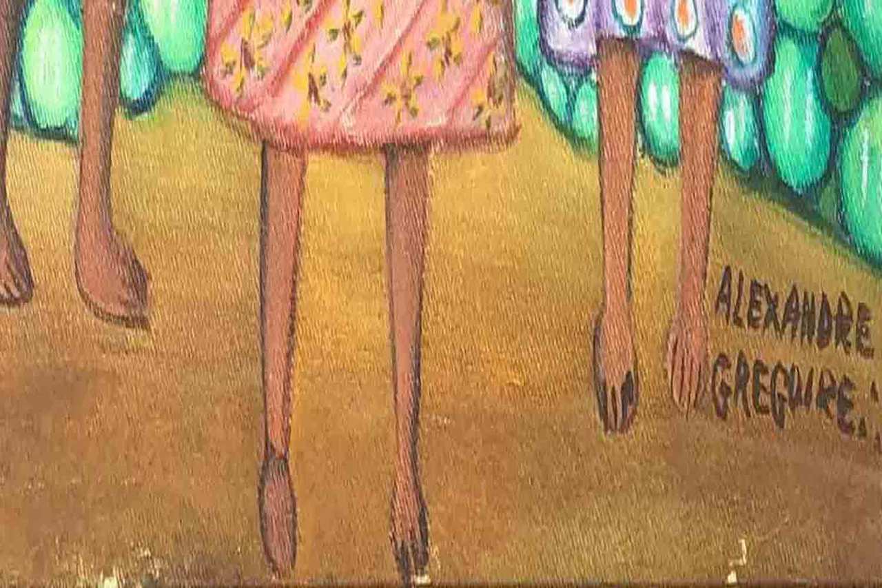 Alexandre Gregoire (1922-2001) 16"x12" Three Ladies Oil on Canvas #18-2-95MFN