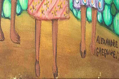 Alexandre Gregoire (1922-2001) 16"x12" Three Ladies Oil on Canvas #18-2-95MFN