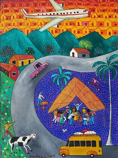 Jose Morillo 24"x20" The Trip 2007 Acrylic on Canvas #13JM-DR