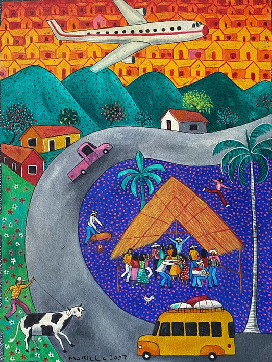 Jose Morillo 24"x20" The Trip 2007 Acrylic on Canvas #13JM-DR