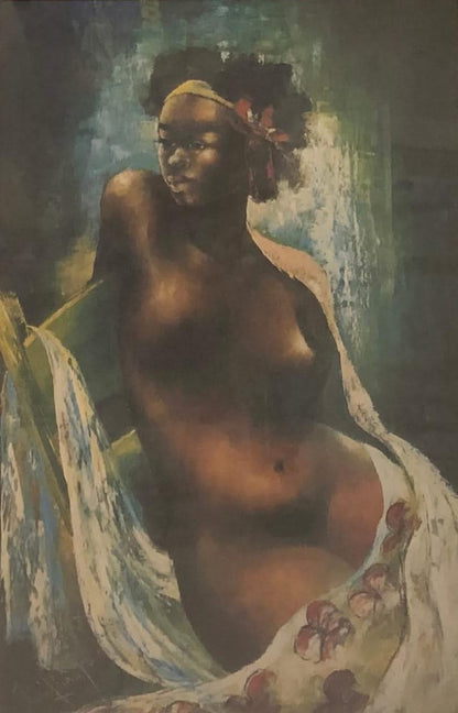 Jean-René Jérôme 24"x16" Nude Print on Paper Framed Under Glass #3FC