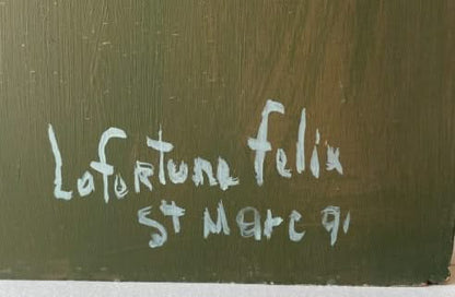 Lafortune Felix (Haitian, 1933-2016) 32"x22.50" A CHADEA 1991 Oil on Masonite Painting-Unframed #4NP