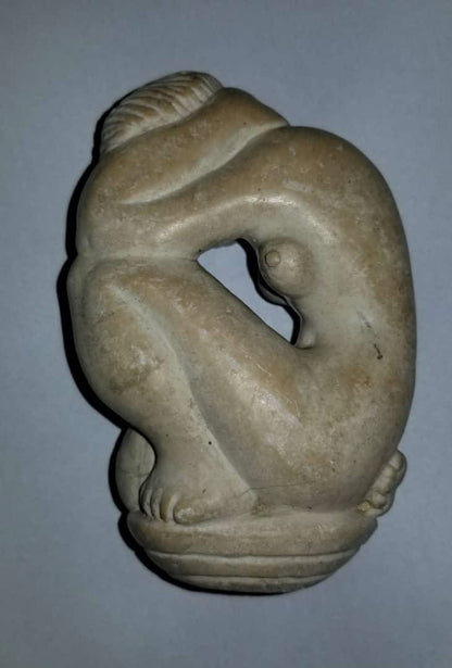 Georges Laratte 5"x3"x2" Naked Lady Stone Sculpture #7JN-HA