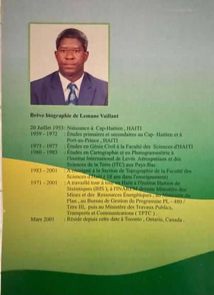 "Quisqueya Mon Reve d'une nouvelle Haiti" 9"x 6.75" Softcover Book in French by Lemane Vaillant