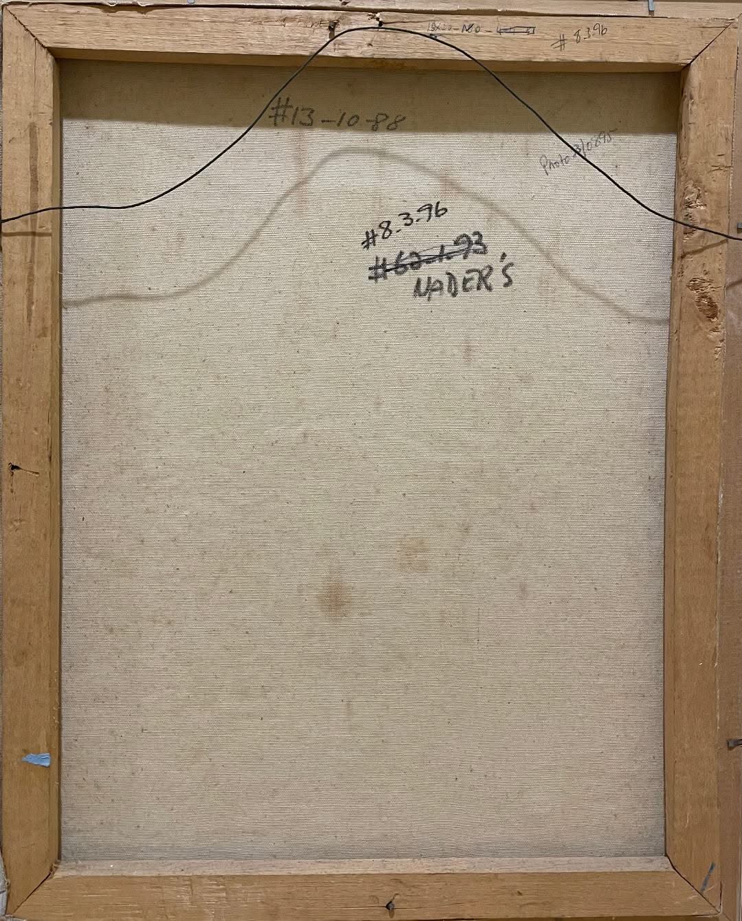 Ernst Louizor (Haitian, 1938-2011) 20"x16" Market Scene 1983 Oil on Canvas Painting #8-3-96MFN