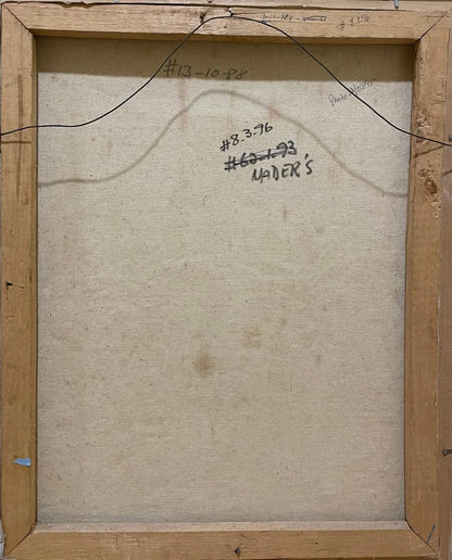 Ernst Louizor (Haitian, 1938-2011) 20"x16" Market Scene 1983 Oil on Canvas Painting #8-3-96MFN