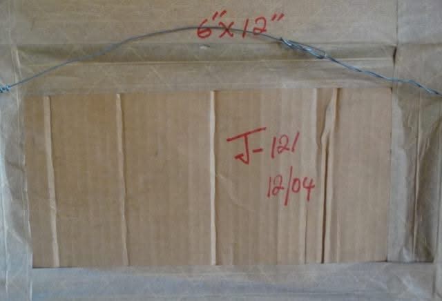 Michele Manuel 6"x12" Village Scene 2005 Acrylic on Canvas Painting #2RP