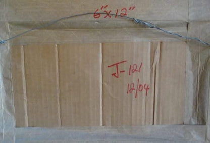 Michele Manuel 6"x12" Village Scene 2005 Acrylic on Canvas Painting #2RP