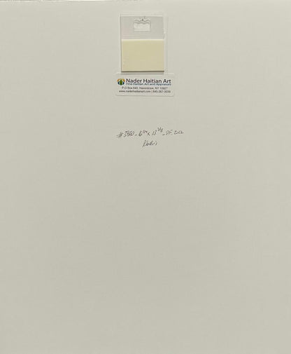 Onel-Lionel Paul 16 ¼"x13 ⅞"  Abstract/Two Spirits in Yellow Background 2001 Acrylic Painting on Bristol Paper Mounted #3MFN