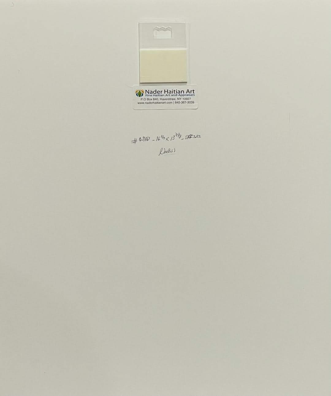 Onel-Lionel Paul 16 ¼"x13 ⅞"  Abstract/Spirit and Snakes  in Orange Background 2001 Acrylic Painting on Bristol Paper Mounted #4MFN