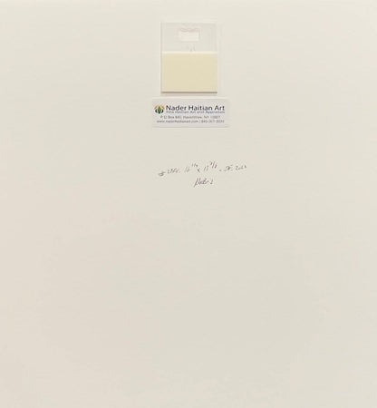 Onel-Lionel Paul 16 ¼"x13 ⅞" Abstract/Black Shadow Spirit in Blue Background 2001 Acrylic Painting on Bristol Paper Mounted #2MFN