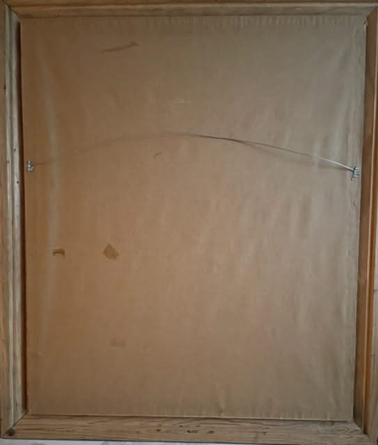 Prospere Pierre Louis (1947-1997) 24"x20" Erzulie & Twins 1990 Oil On Wood Framed Painting #1EZ