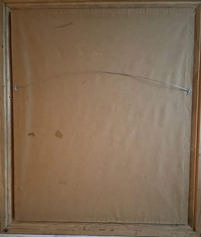 Prospere Pierre Louis (1947-1997) 24"x20" Erzulie & Twins 1990 Oil On Wood Framed Painting #1EZ