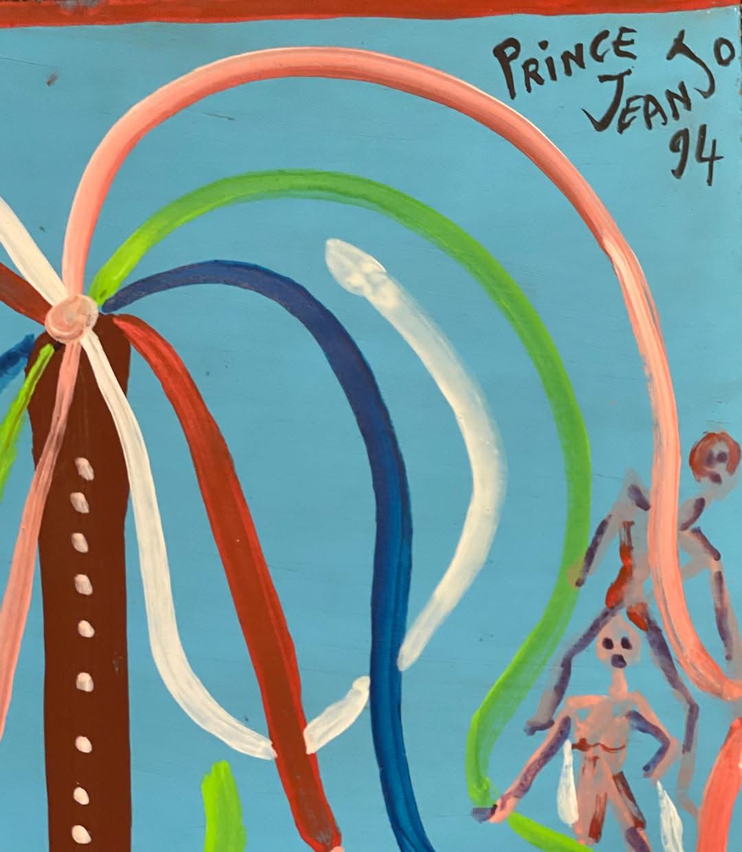 Prince Jean Jo (Haitian, 1948-1996) 16"x12" Carnival 1994 Acrylic on Board #2MFN