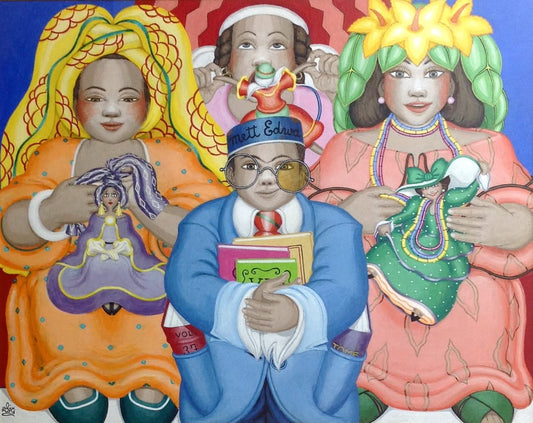 Alix Roy 30"x36" Mett Edwa Acrylic on Canvas #2715GN-HA