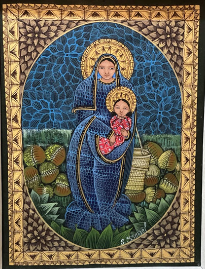 Ismael Saincilus (1940-2000) 16"x12" The Lady of Altagrace Oil on Canvas#1HL