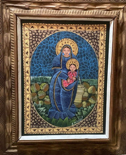 Ismael Saincilus (1940-2000) 16"x12" The Lady of Altagrace Oil on Canvas#1HL