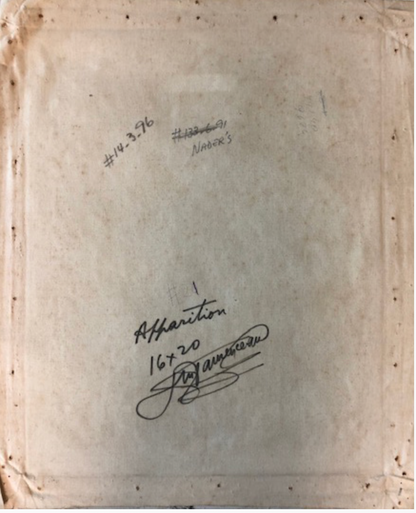 Lyonel Laurenceau (Haitian, b. 1942) "Apparition" 20"x16" 1996 Unframed Acrylic on Canvas Painting #14-3-96GSN-NY